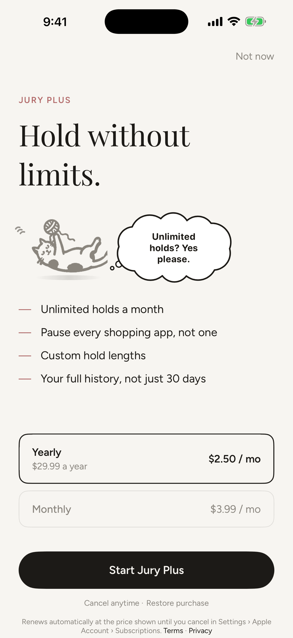 Hold without limits.